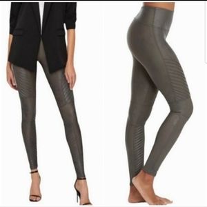 Spanx faux leather moto leggings